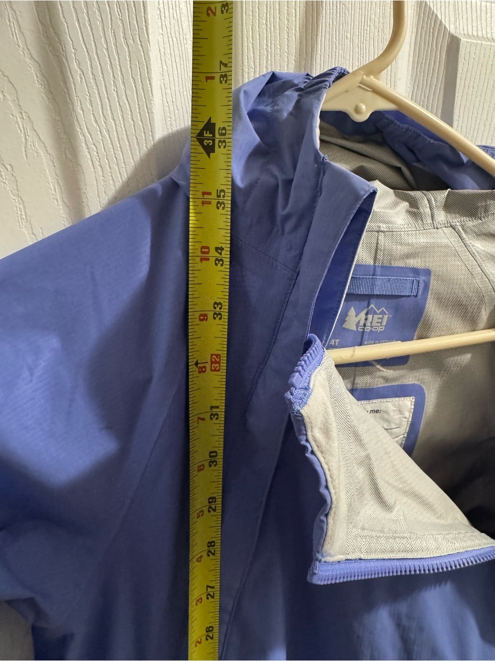 REI Blue Kids' rain Jacket onesie - Picture 7 of 8